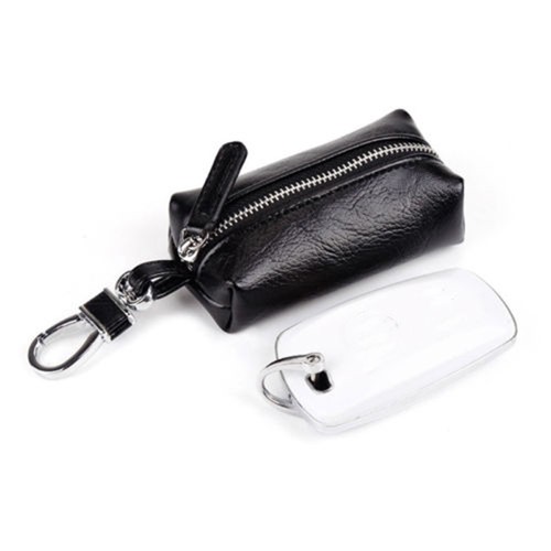 Synthetic Leather Cover Zipper Keychain Pouch Purse Coin Bag Key Case Wallets