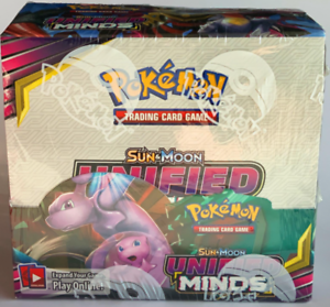 Pokemon UNIFIED MINDS English Sun & Moon Booster Box Factory Sealed 36 packs 