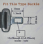 5 Inch for 7//8inch wide Buckle Seat Belt Extender Extension Clip 125mm