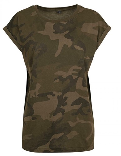 Damen Camo Extended Shoulder Camo TeeBuild Your Brand
