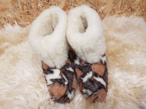 Para Mujer Hombre Unisex Zapatillas de invierno cálido de piel Botas al tobillo Botines Size UK 3-12