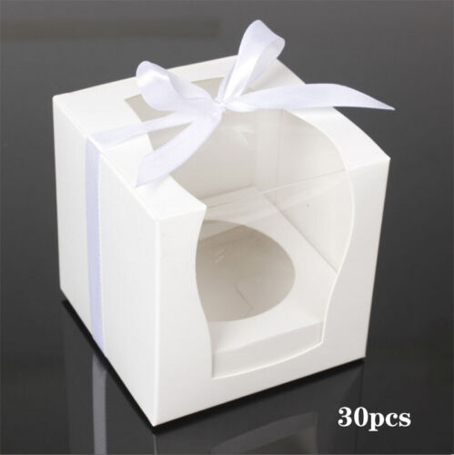90 x White Fairy Cake Sweet Muffin Boxes 9*9*9cm New Bakery Display Candy BOXES