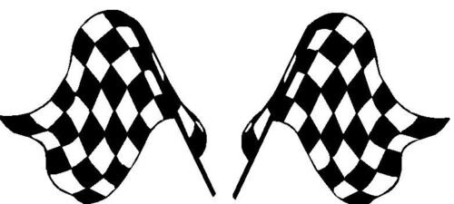 X-Large Chequer Flags Car Formula 1 Racing Grand Prix Vinyl wall Decal Sticker 
