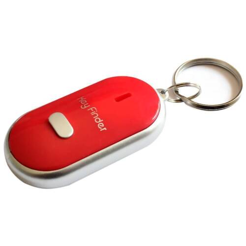 NEW LED KEY FINDER LOCATOR FIND LOST KEYS CHAIN KEYCHAIN WHISTLE SOUND CONTROL 