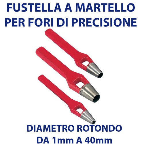 FUSTELLA PROFESSIONALE IN FERRO PER FORI DI PRECISIONE SU PELLE TESSUTO E PVC