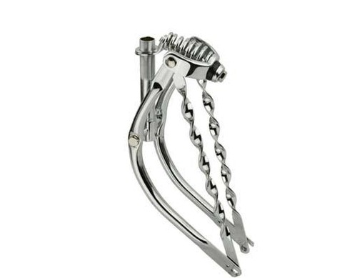 20/" Bent Fourche À Ressort 1/" avec Twisted Barres Chrome Cruiser Lowrider vélo