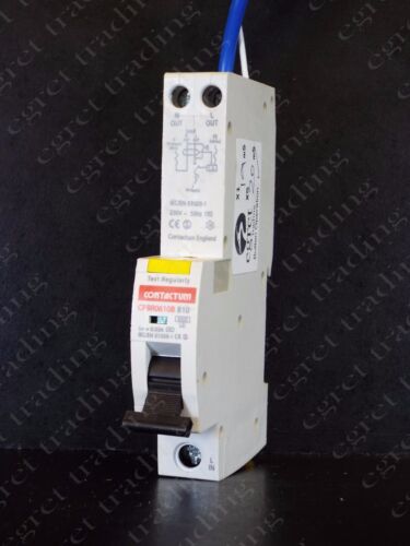 Contactum Cpbr B Tipo 30 mA RCBO Disyuntor Interruptor Principal-Nuevo-Probado 