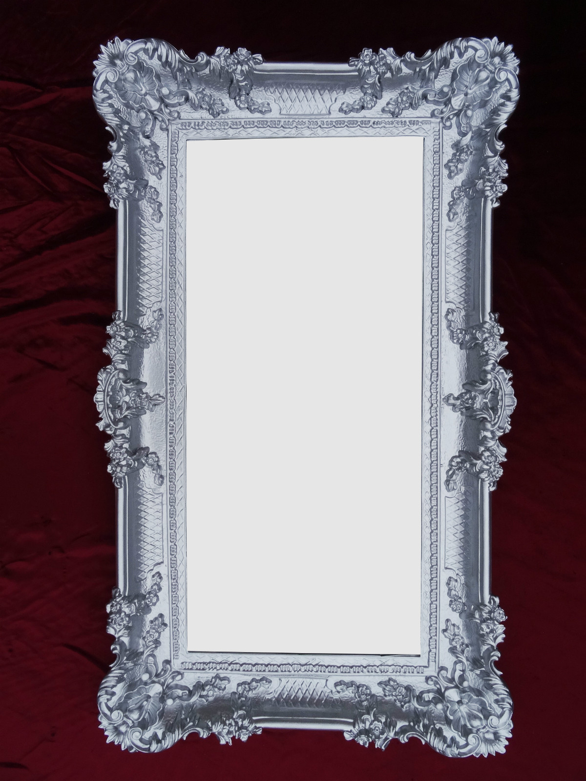 Xxl specchio da muro argento 96x57 antico barocco shabby chic ... Specchiera da muro