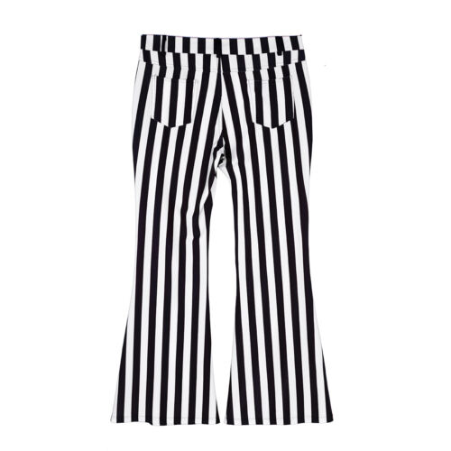 Men/'s 60 s 70 s rétro longues à rayures Pantalon Stretch Bell Bas Super Flares trousers