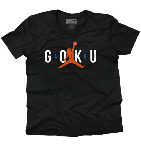 Air Goku Athletic Basketball Anime TV Show V-Neck Tee Shirts T-Shirt For Mens