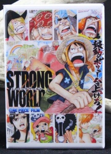 2/" X 3/" Fridge Locker Magnet One Piece Strong World Movie Poster Luffy D
