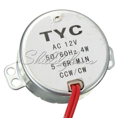 AC 12V 50/60HzT YC-50 Synchronous Motor 5/6RPM CW/CCW 4W For Microwave Turntable 
