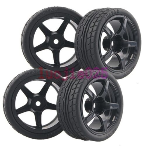 SET RC 1:10 On Road Car Foam Sponge Rubber Tyres Tires /&Wheel Rim 9077-8003
