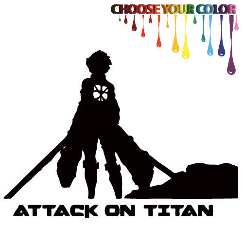2 of 5" and 10" Attack On Titan /A anime car vinyl stickers decals die cut 