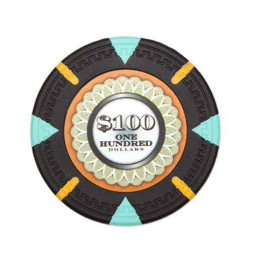 Get 1 Free 100 Black $100 The Mint 13.5g Clay Poker Chips New Buy 2 