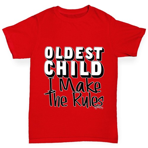 Twisted Envy Boy/'s oldest Enfant I make the rules Drôle T-shirt en coton