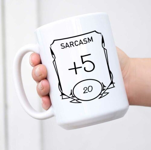 RPG Dungeons and Dragons DnD Gift Sarcasm White Ceramic Coffee Mug 