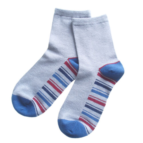 Boys bamboo school socks with flat toe seam black white blue grey