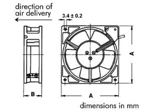 VENTILATEUR SUNON 12V CC ROULEMENT A AIGUILLES 40 x 40 x 10mm