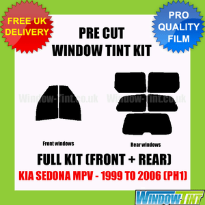 FULL PRE CUT WINDOW TINT KIT PH1 KIA SEDONA MPV 1999-2006