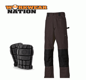Brown FREE KNEEPADS Details about / Dickies Grafter Duo Tone Trousers Cordura Knee Work Pants