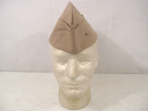 WWII USMC Marine Corps Enlisted Man/'s Khaki Cotton Garrison Cap Size 6 3//4