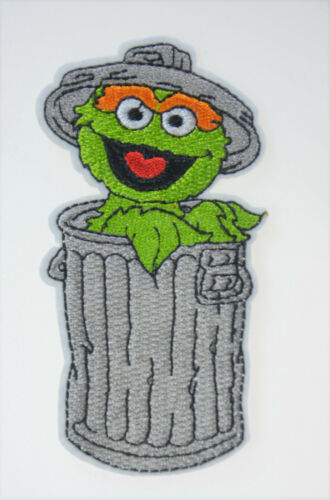 Oscar the Grouch Trash Sesame Street Muppets Iron Sew On Patch Badge Appliqué 