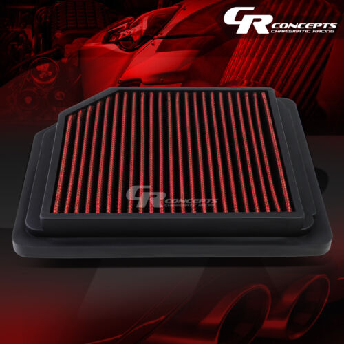 RED WASHABLE HIGH FLOW AIR FILTER PANEL FOR 06-11 HONDA CIVIC 1.8L 8TH GEN I4