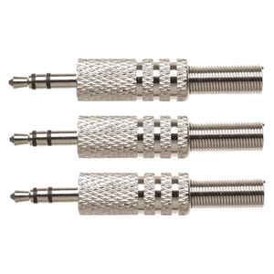 3 Fiches Jack 3,5 Mâle STEREO Capot Métal Connections à Souder