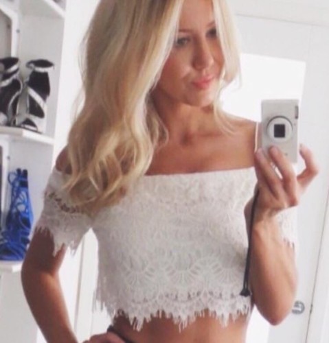 Womens Size 8 To 16 Strappy Cream Lace Cami Vest Top Scallop Hem Topshop *LICK*