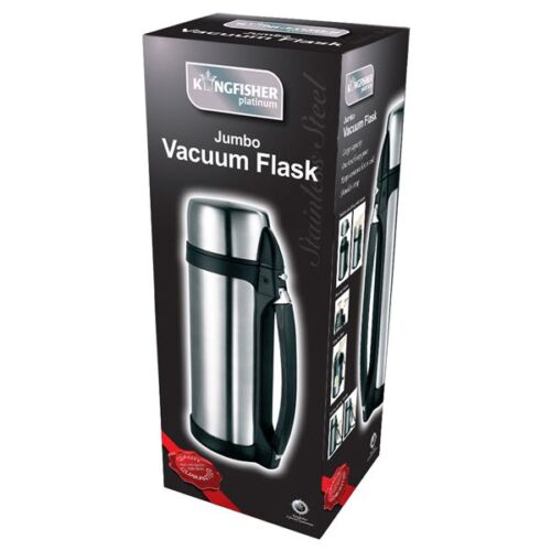0.5L 1L 1.5L Stainless Steel Vacuum Flask Push Button Open Close Screw Lid Mug 