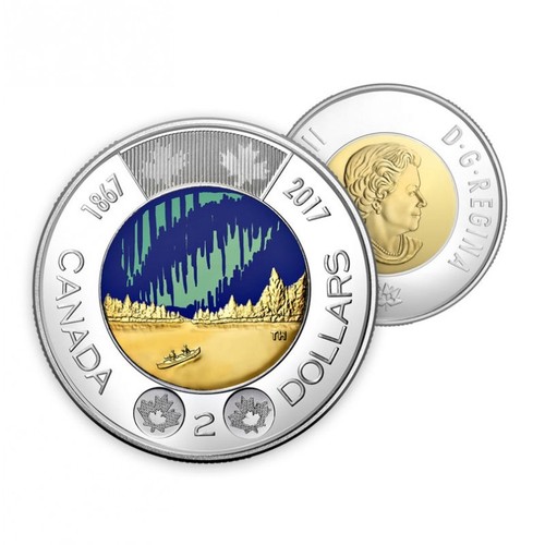 Canada 150 $2 Coin *BEAUTIFUL* *SHIPS IMMEDIATELY* 2017 Glow in the Dark Toonie