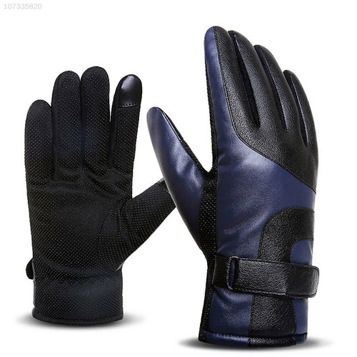 Touch Screen Leather Motorcycle Full Finger Gloves Motorbike Racing Driving Warm