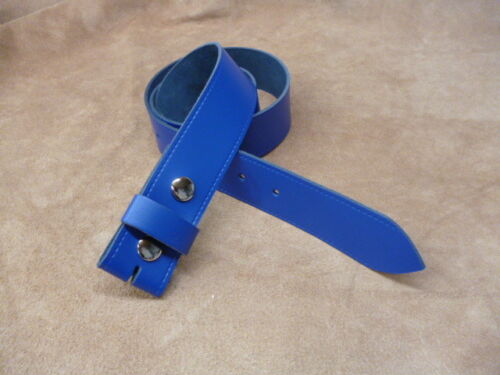 Bleu 38 mm large fait main cuir véritable ceinture 1 1/2 Pouces Pantalon XL XX Large w5f 