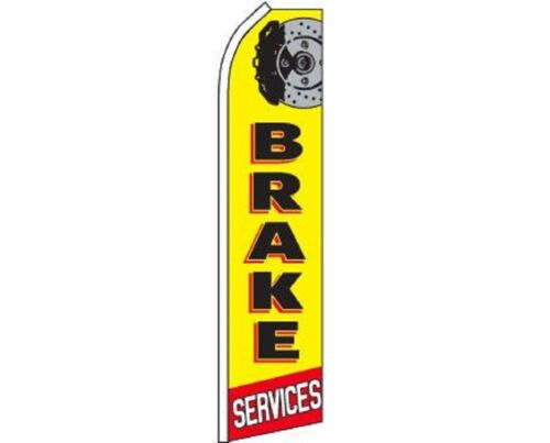 Brake Services Red Yellow Swooper Super Feather Advertising Marketing Flag 
