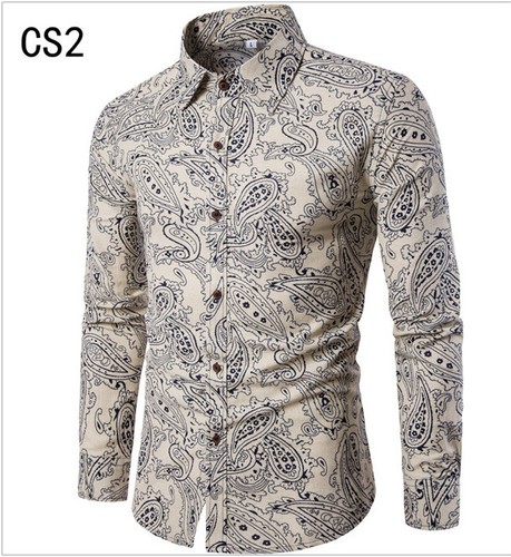 Men/'s Luxury Golden Slim Fit Button Down Shirts Long Sleeve Casual Dress Shirts