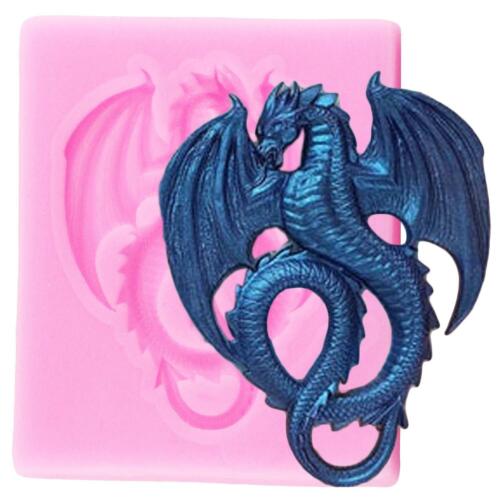 Dragon Silicone Mold Resin Epoxy Craft Casting Gumpaste Decor Candy Cake Fondant 