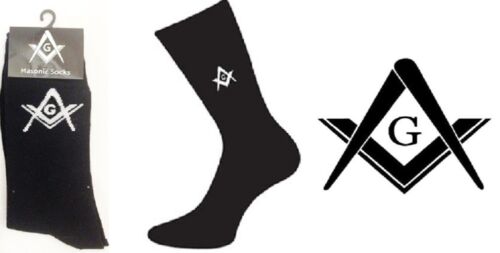 Freemasons Masonic Shirt Button Cover Cufflinks A Pair Black Socks with /'/'G/'/'