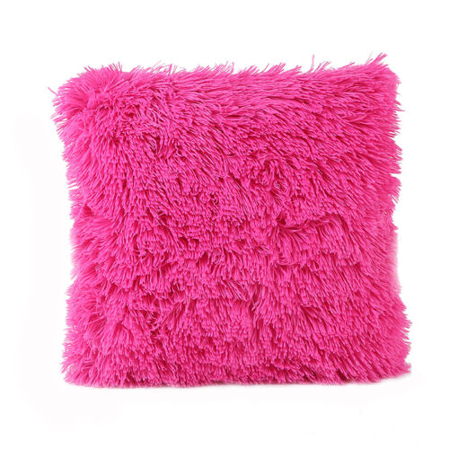 42cm//18/'/' Throw Fur Fluffy Sofa Pillow Case Soft Plush Cushion Cover Home Sofa D