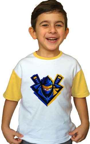 Ninjashyper Kids Faccia Personalizzata T Shirt youtuber Giocatore Battaglia Bambini Bambine Nuovi