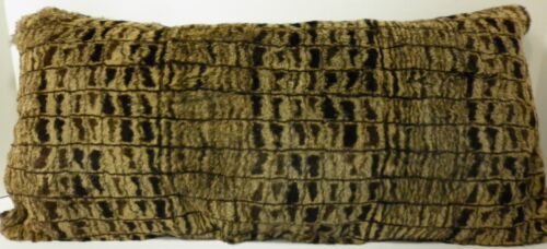 Real  Dyed Crocodi Animal Print Sheared Rabbit Fur Pillow New made  usa cushion