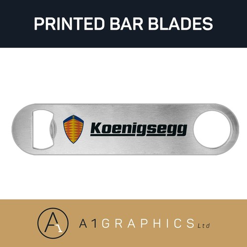 Koenigsegg Bottle Opener Printed Stainless Steel Bar Blade