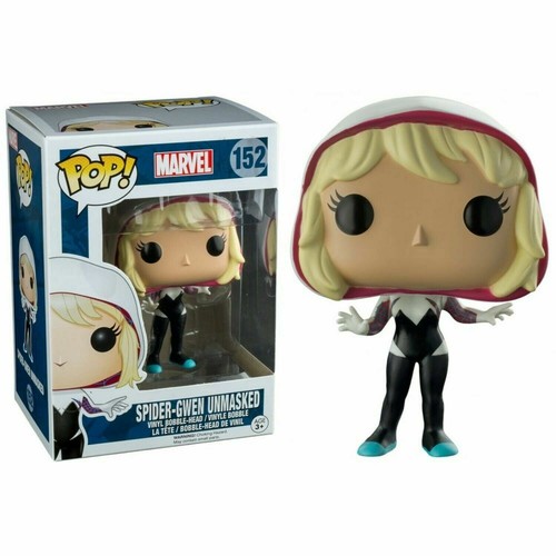 Funko SPIDER-GWEN Marvel Vinyl Bobble-Head Figure #152 POP Walgr... Unmasked