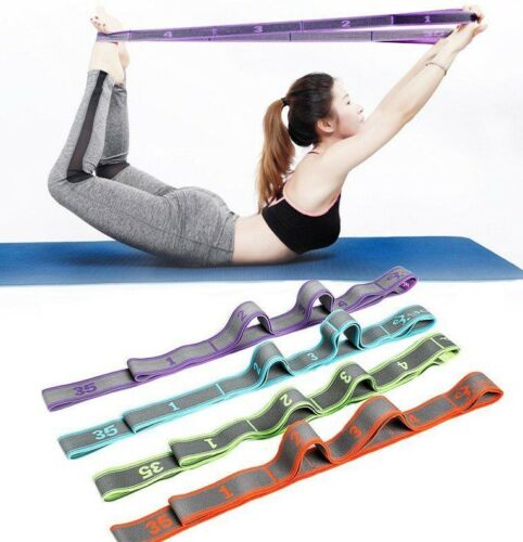 Yoga Pull Strap Belt Elastic Stretching Band Fitness Exercise Resistance Band