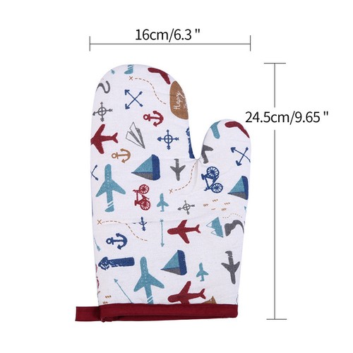 Cute Cartoon Oven Mitt Hanging Heat Resisting Glove Hot Plate Soft Holder 1PC