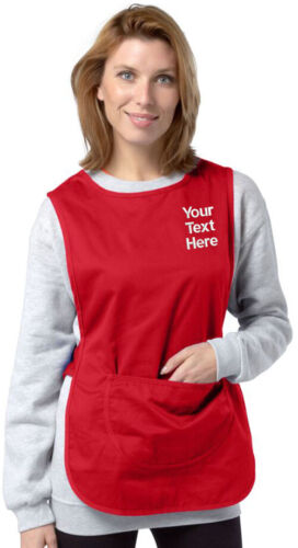Work/Home Size S Red XL Embroidered/Personalised POCKET TABARD 