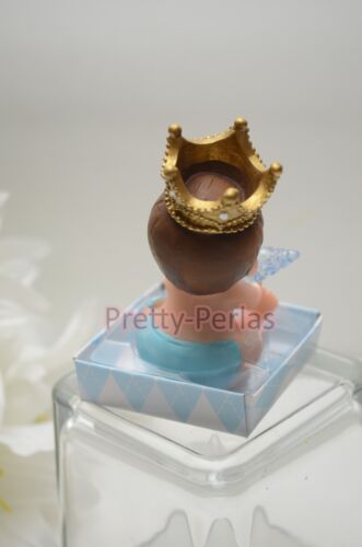 1PC Baby Shower Cake Topper Figurines Boy Blue Recuerdos De Nino Decorations