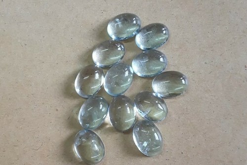 2,65ct Paar echte AQUAMARIN CAB 8x6mm oval Spitzenqualität.