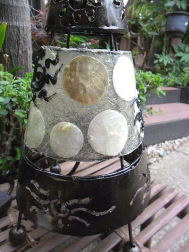 Teepee Design Bali Capiz Shell Table Lamp
