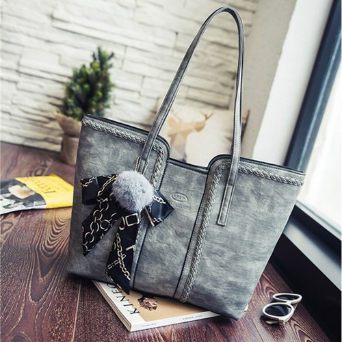 UK Women Large Leather Handbag Shoulder Messenger Satchel Tote Crossbody